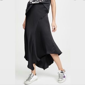 Anine Bing Black Satin Skirt